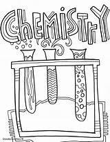 Chemistry Cover Coloring Pages Binder Science Title Drawing Book School Covers Chemical Subject Front Kids Classroom Printable Clipart Notebook Doodles sketch template
