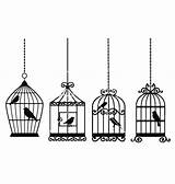 Cage Bird Hanging Chains Coloring Four Pages sketch template
