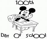 Disney Coloring Pages Mouse 100th School Printable Print Mickey sketch template