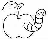 Apfel Wurm Ausdrucken Vorlage Malvorlagen Herbst Malvorlage Malen Vorlagen Raupe Ausschneiden Schablonen Worm Obst Luxus Drucken Bastelvorlage Schablone Fruits Besuchen sketch template