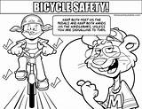 Safety Coloring Bicycle Pages Colouring Bike Medium Resolution Ride sketch template