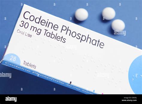 codeine phosphate  mg tablet packet stock photo royalty  image  alamy