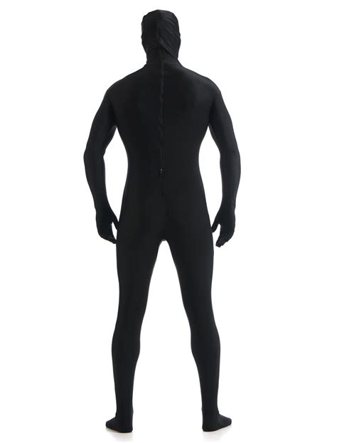 black zentai suit adults morph suit full body lycra spandex bodysuit
