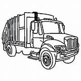 Truck Garbage Coloring Clipart Pages Trash Plow Snow Kids Clip Dump Ford Trucks Drawing Outline Semi Diesel Sanitation Cliparts Color sketch template