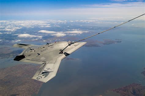 northrop grummans   unmanned aircraft refuels  flight  unmanned systems