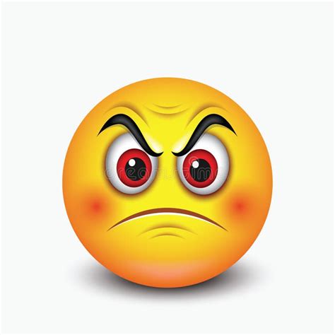 angry emoticon emoji vector illustration stock vector