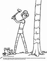 Coloring Tree Chopping Down Lorax Pages Onceler Color Ler Once Ted Online sketch template