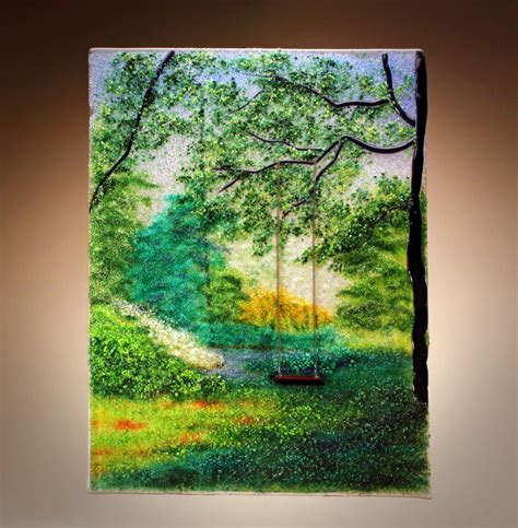 Summer Serenity Fused Glass Frit Painting Delphi Artist Gallery