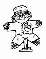 Scarecrow Coloring Girl Pages Printable Getcolorings sketch template