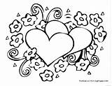Hearts Coloring Pages Conversation Valentine Getdrawings sketch template