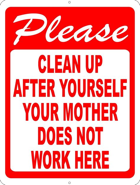 clean     mother   work  sign
