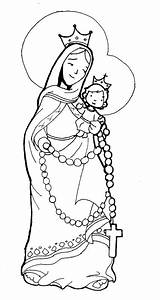 Coloring Rosary Pages Virgin Marie Virgen Para Colorear Maria La Del Rosario Imagen Dibujos October Color sketch template