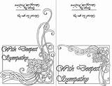 Sympathy Coloring Card Color Pages Template Own sketch template