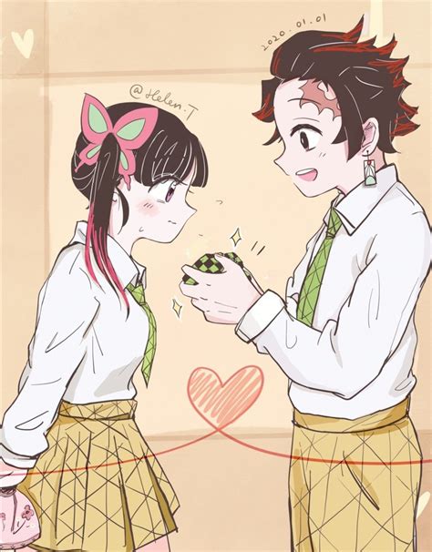 Tanjiro X Kanao Chibi Anime Fanarts Anime Kawaii Anime Anime