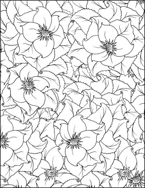 items similar  whimsical flowers  adult coloring page