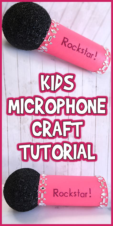 kids microphone craft tutorial woo jr kids activities
