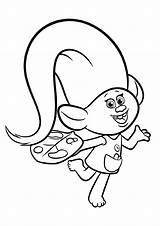 Trolls Coloring Pages Kids Printable Adults sketch template