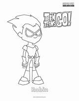 Titans Teen Coloring Go Robin sketch template