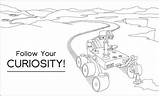 Rover Mars Coloring Kids Curiosity Nasa Planet Choose Board Stem sketch template