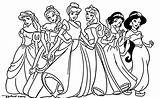 Princess Coloring Disney Pages Pdf Printable Color Colo Getcolorings Print sketch template