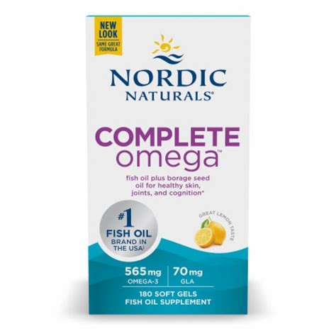 nordic naturals lemon flavor complete omega soft gels 180 ct kroger