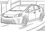 Toyota Prius Coloring Pages Camry Supercoloring Printable Template Sketch sketch template