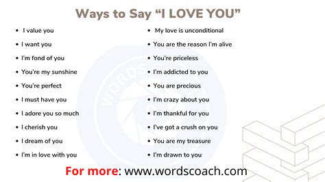 ways    love   english word coach