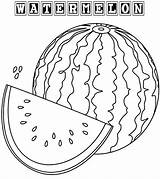 Watermelon sketch template