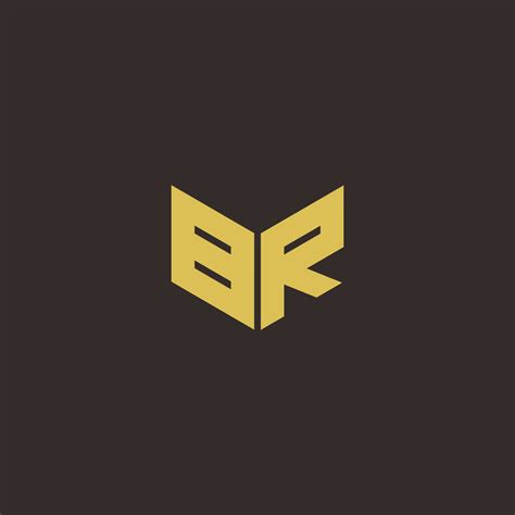 br logo letter initial logo designs template  gold  black