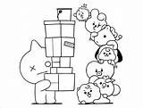 Bt21 Coloring Printable Pages Coloringbay Pdf sketch template