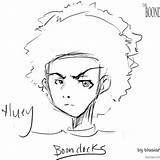 Boondocks Lineart Freeman sketch template