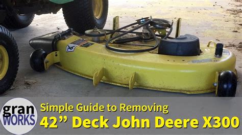 removing    deck   john deere  youtube