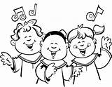 Choir Singing Children Clipartix Coro Getdrawings Clipground sketch template