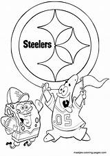 Steelers Coloring Pages Spongebob Pittsburgh Logo Football Helmet Nfl Printable Bengals Cartoon Color Apple Playing Drawing Sheets Kids Steeler Getdrawings sketch template