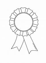 Rosette Award Template Coloring Ribbon Drawing Prize Color Printable Pages Templates Print Clip Getdrawings Coloringpage sketch template
