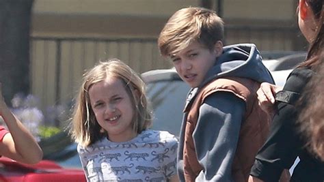 shiloh and vivienne jolie pitt go to knott s berry farm in la — pic hollywood life