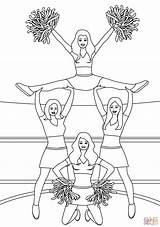 Cheerleader Cheerleading Supercoloring sketch template