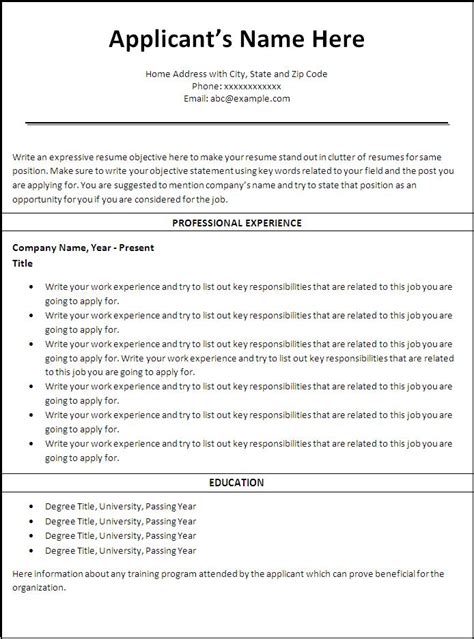 nursing resume draft  word templates