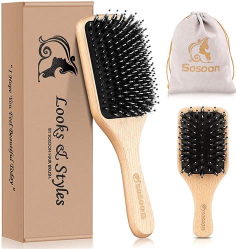 boar bristle hair brush set sosoon