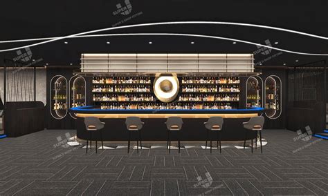 blaque lounge modern wine bar design project
