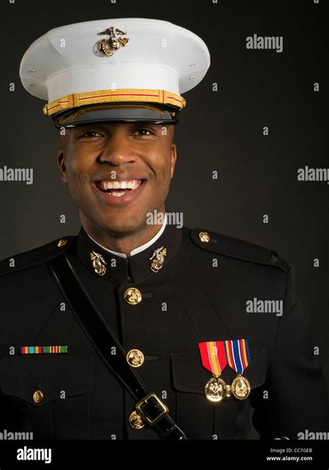 united states marine corps officer  blue dress  uniform stock photo  alamy