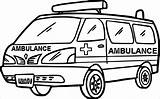 Ambulance Coloring Pages Car sketch template