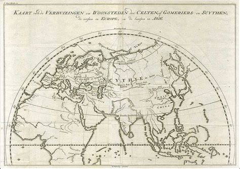 sold price world map kaart van de verhuizingen en woonsteden der celten  comeriers en