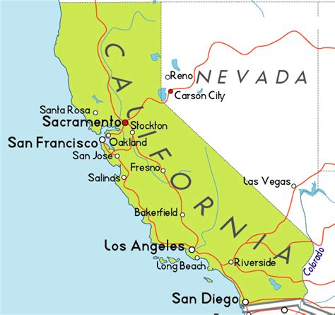 map  california   usa