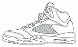 Jordan Coloring Air Shoes Drawing Pages Shoe Lebron Template James Printable Outline Tennis Sketch Michael Force Nike Retro Blank Low sketch template