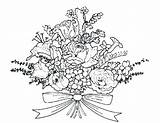 Coloring Pages Wedding Bouquet Flower Flowers Clipart Drawing Bunch Cana Bouquets Drawings Printable Vintage Getdrawings Getcolorings Color Popular Someone Colorings sketch template