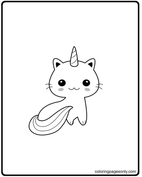 cute  cat unicorn coloring pages unicorn cat  vrogueco