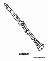 Clarinet Coloring Pages Instrument Music Printable Colormegood sketch template