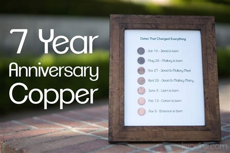 year anniversary gift copper