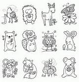 Coloring Animals Pages Woodland Animal Colouring Book Forest Color Children Baby Cute Printable Christmas Easter Sheet Kids Craft Sheets Creatures sketch template